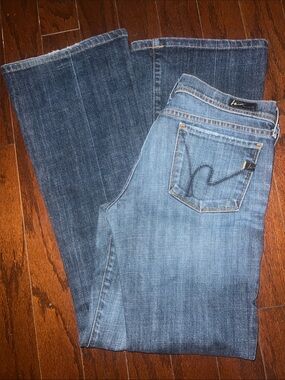 Citizens Of Humanity Two-Tone Blue Flare Jeans